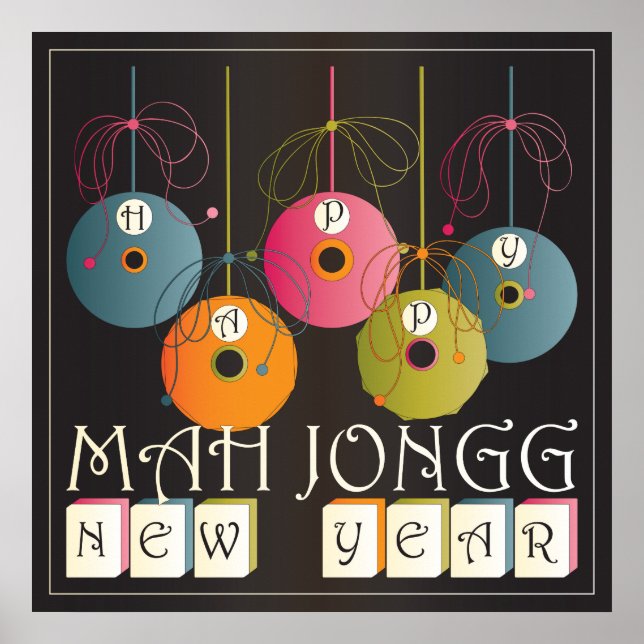 Mah Jongg New Years Poster (Vorne)