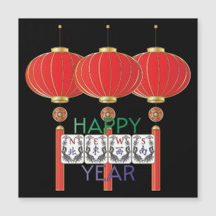 Mah Jongg News Feiertags-Magnetkarte Magneteinladung