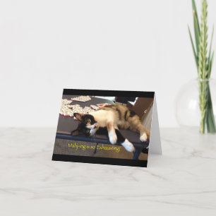 Mah Jongg Notecard "Mahj-ing erschöpft!" Karte