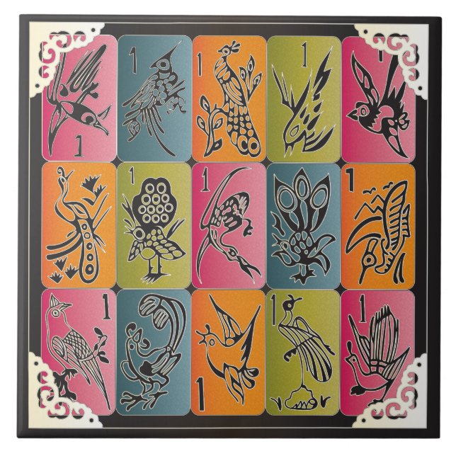 Mah Jongg One Bams Fliese (Vorderseite)