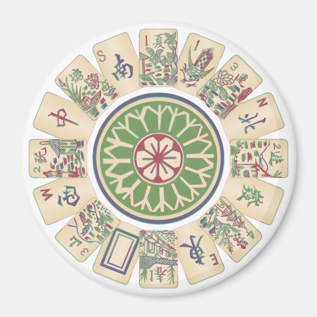 Mah Jongg One Dot Magnet (Vorne)