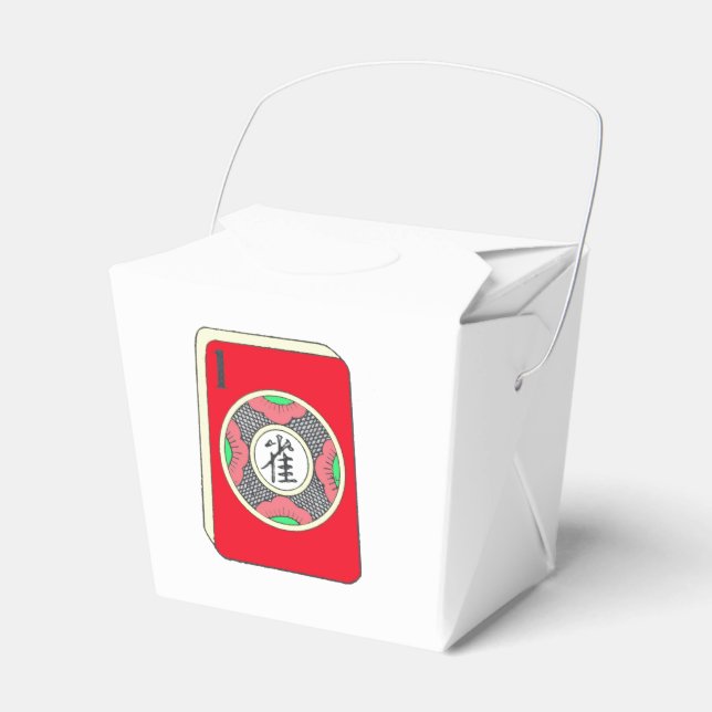Mah Jongg One Dot Tile Favor Box Geschenkschachtel (Vorderseite)