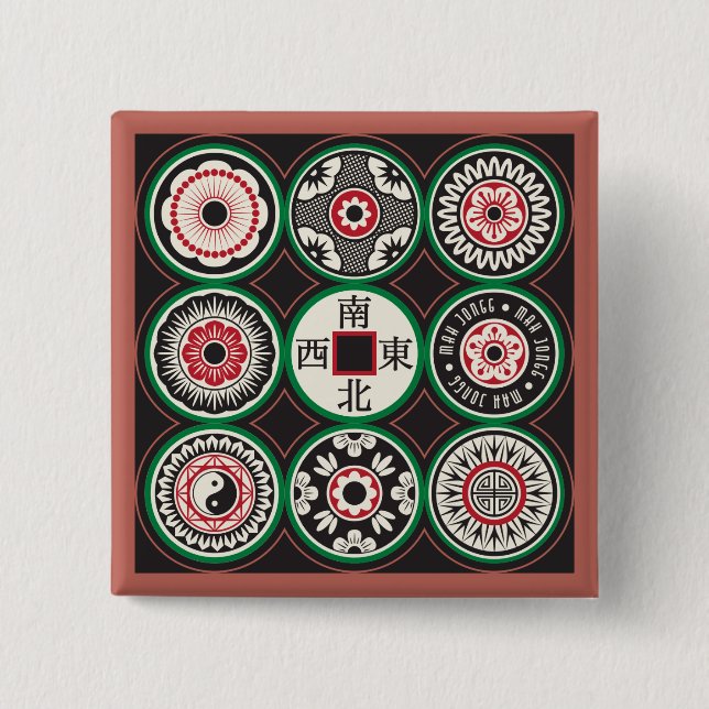 Mah Jongg One Dots Coin Button (Vorderseite)