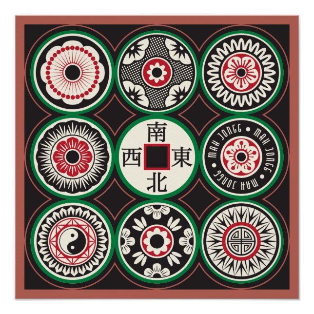 Mah Jongg One Dots Coin Poster (Vorderseite)