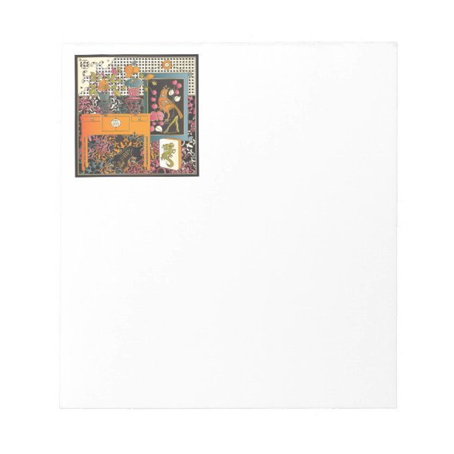 Mah Jongg Orange Notizblock (Vorderseite)