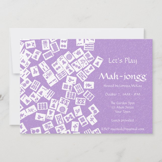 Mah-Jongg-Party Einladung (Vorderseite)