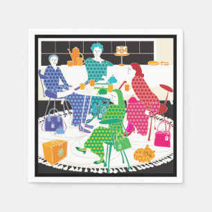 Mah-Jongg-Polka-Punkte-Servietten Serviette