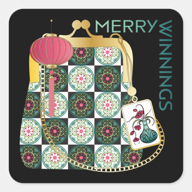 Mah Jongg Purse Holiday Stickers (Vorderseite)