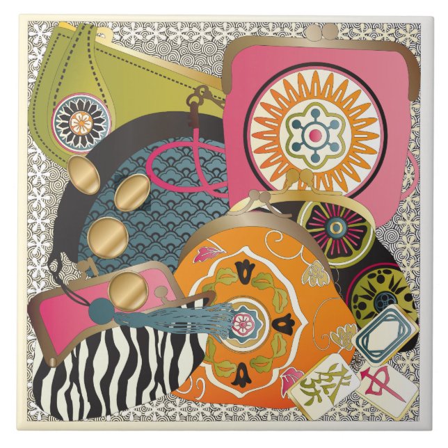 Mah Jongg Purses Fliese (Vorderseite)