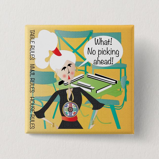 Mah Jongg-Redewendungen, die sich vorspringen Button (Vorderseite)