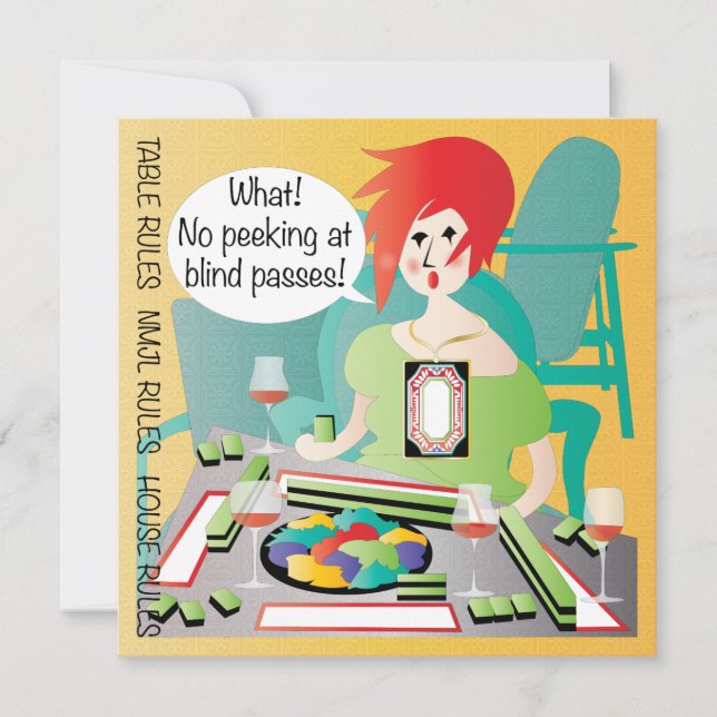 Mah Jongg Redewendungen Flüchtige Blick Pass (Vorderseite)