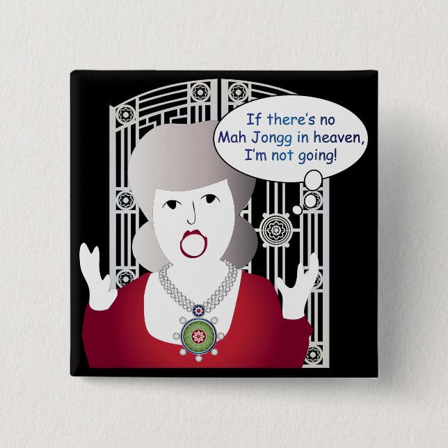 Mah Jongg Redewendungen Heaven Button (Vorderseite)
