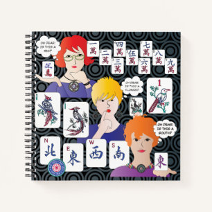 Mah Jongg Redewendungen Oh Liebes Notebook Notizbuch