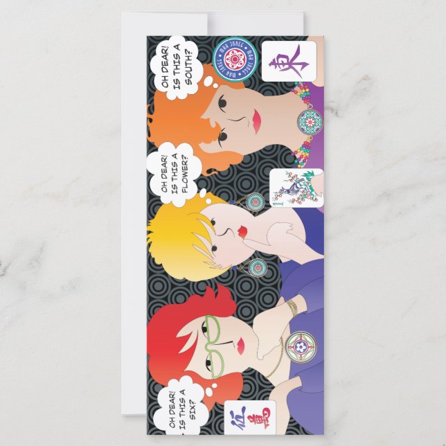 Mah Jongg Redewendungen Oh Sehr geehrte Flachkarte (Vorderseite)