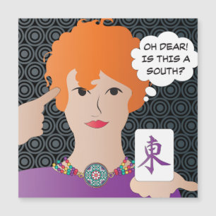 Mah Jongg Redewendungen Winds Magnet Card