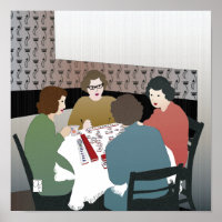 Mah Jongg Retro Poster