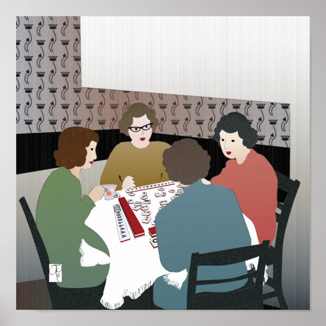 Mah Jongg Retro Poster (Vorne)