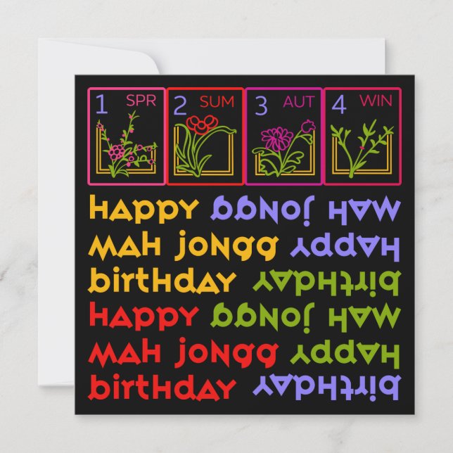 Mah Jongg Seasons Birthday (Vorderseite)