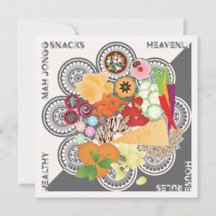Mah Jongg Snacks Flat Card Einladung