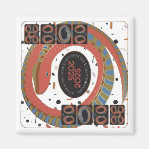 Mah Jongg Snake 2025 Magnet