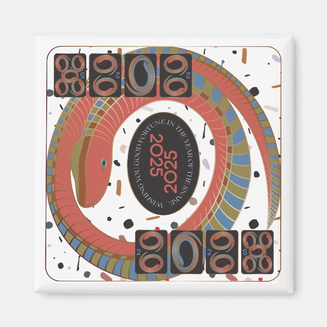 Mah Jongg Snake 2025 Magnet (Vorne)