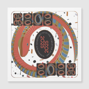 Mah Jongg Snake 2025 Magnet-Karte Magnetkarte