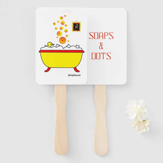 Mah Jongg Soaps und Dots Fan Fächer (Vorne und Hinten)