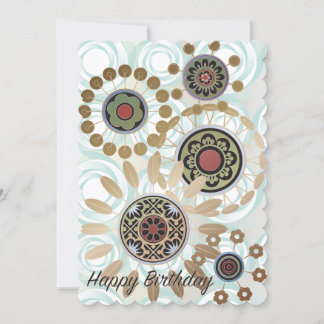 Mah Jongg Sternexplosion Dots Geburtstags-Flachkar Einladung