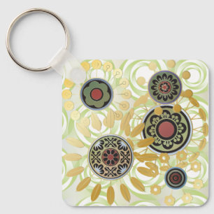 Mah Jongg Sternexplosion Dots Schlüsselanhänger