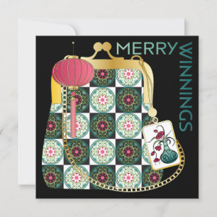 Mah-Jongg-Tasche Feiertags-Wohnung Karte