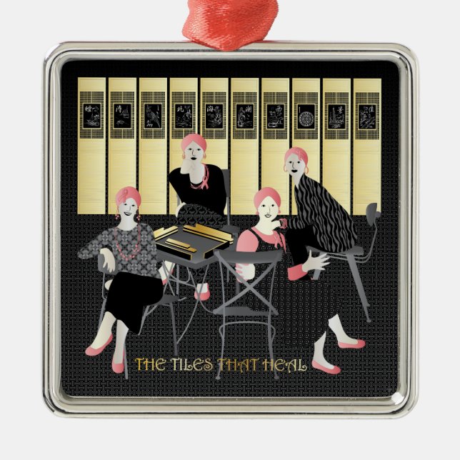 Mah Jongg The Tiles That Heal Silbernes Ornament (Vorne)