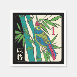 Mah Jongg Tiles Bird Napkins Serviette