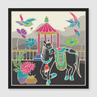 Mah Jongg Tiles Horse Magnet Flat