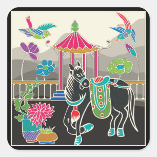 Mah Jongg Tiles Horse Stickers