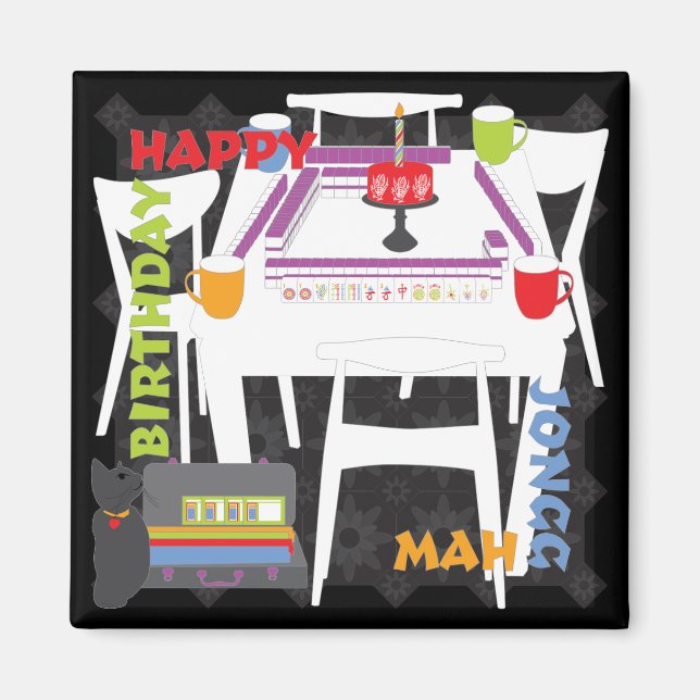 Mah Jongg Tiles und Table Magnet (Vorne)