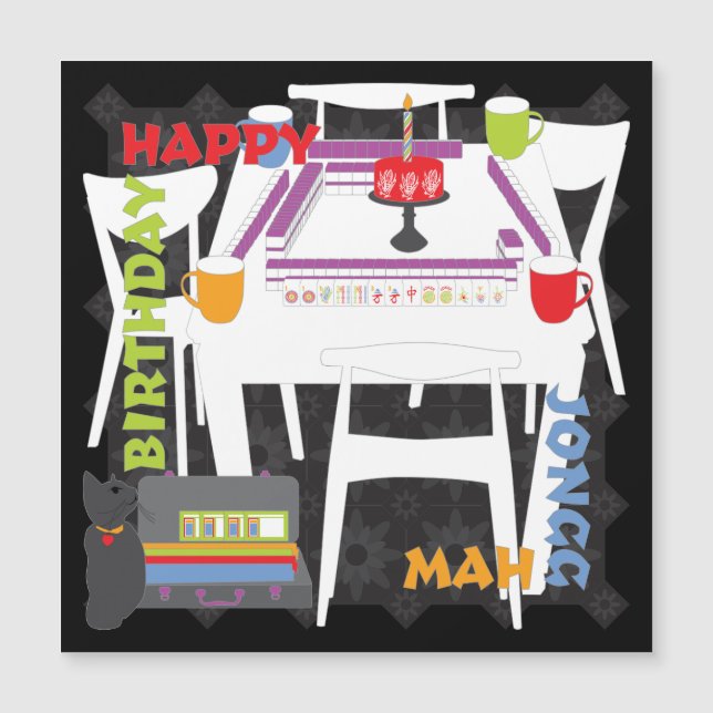 Mah Jongg Tiles und Table Magnet Card (Vorderseite)