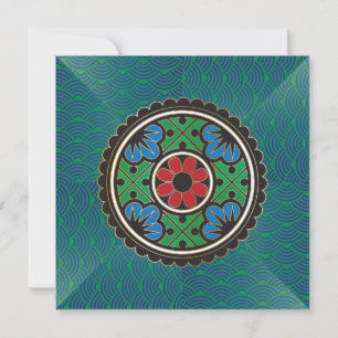 Mah-Jongg-Urlaubseinladung/Flachkarte Feiertagskarte