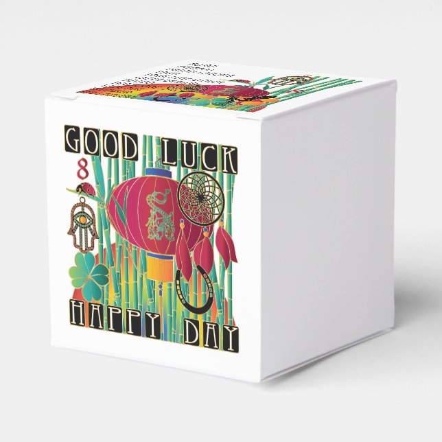 Mah Jongg Viel Glück Happy Day Geschenkschachtel (Vorderseite)
