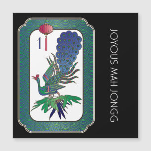 Mah Jongg Vogel Feiertags-Wohnungsmagnet Magneteinladung