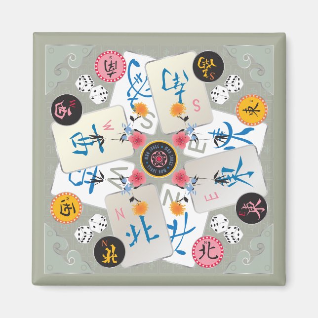 Mah Jongg Winds Magnet (Vorne)