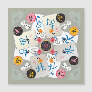 Mah Jongg Winds Magnet Card