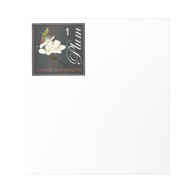 Mah Jongg Winter Notizblock (Vorderseite)