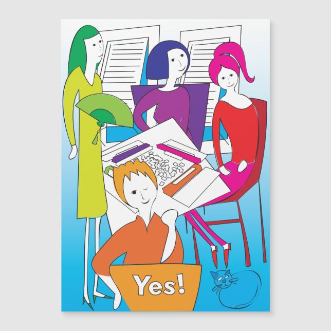 Mah Jongg Yes Magnet Card (Vorderseite)