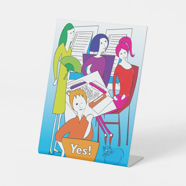 Mah Jongg Yes Table Sign Sockelschild (Vorderseite)