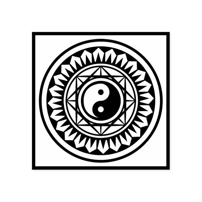 Mah Jongg Yin Yang Briefmarke Gummistempel (Prägung)
