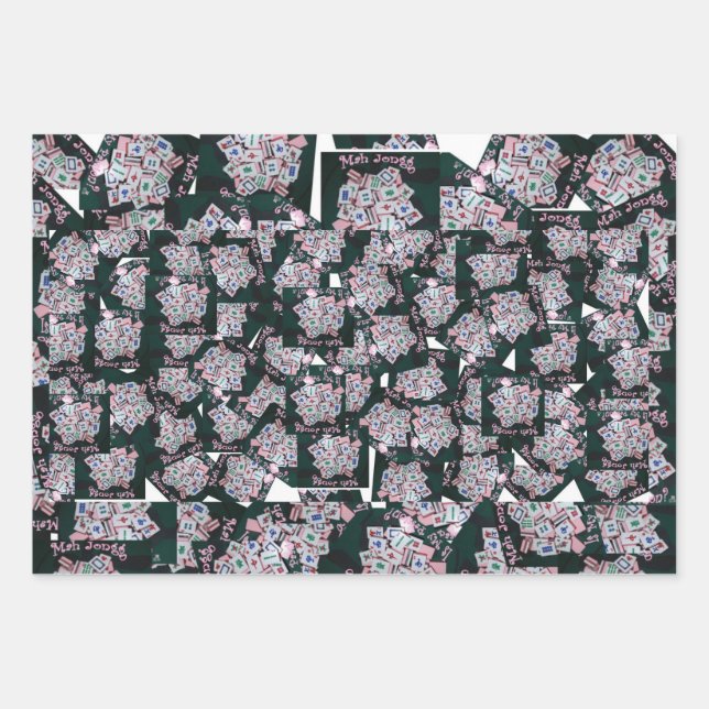 MAH JONNGG WRAPPING PAPER-MAH JONGG IST MEINE PASS GESCHENKPAPIER SET (Vorderseite)