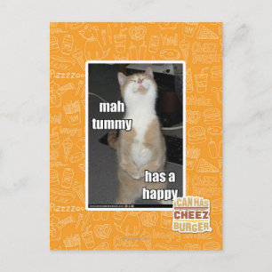 Mah Tummy hat glücklich Postkarte