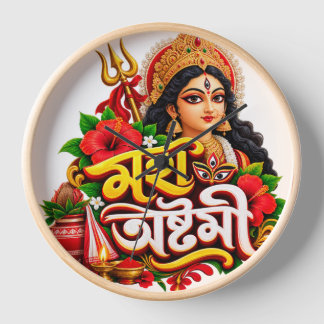 Maha Ashtami Durga Puja Feier Uhr
