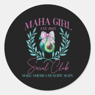 Maha Girl Social Club Trump Kennedy macht Amerika  Runder Aufkleber