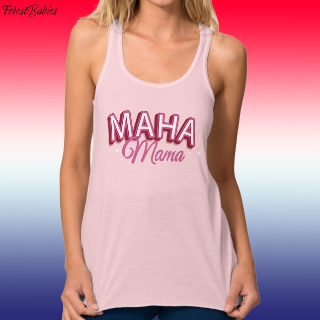 MAHA Mama, Amerika wieder gesund machen 🇺 rosa 🇸 Tank Top (Pink MAHA Mama shirt, Make America Healthy Again Tank Top)